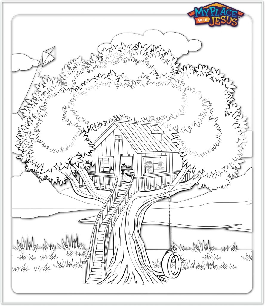 printable coloring page - the My Place With Jesus clubhouse