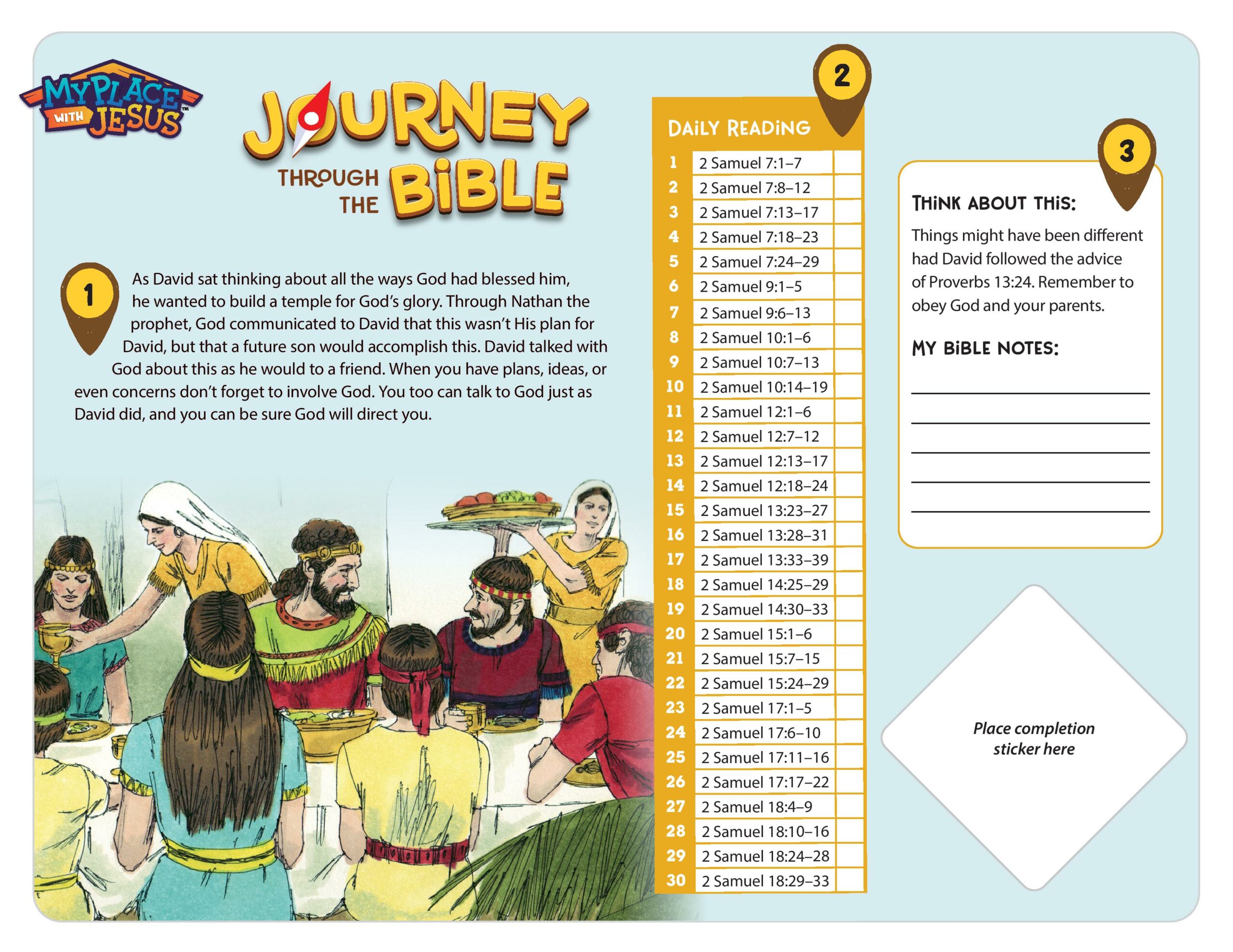 Journey through the Bible 17 tracking sheet