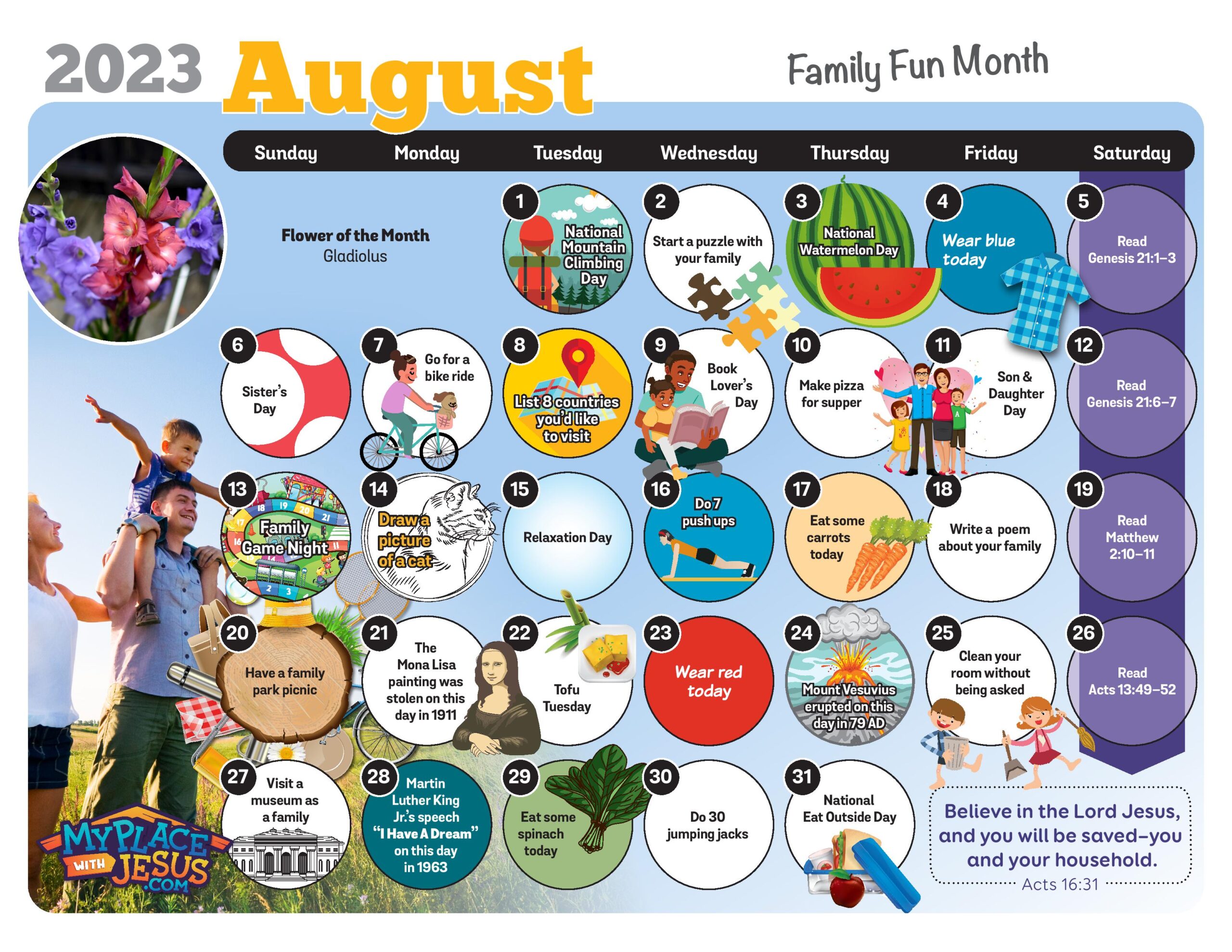 Download the August Activity Calendar