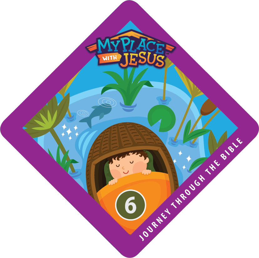 Representation of the reward sticker for Journey Through the Bible Old Testament number 6