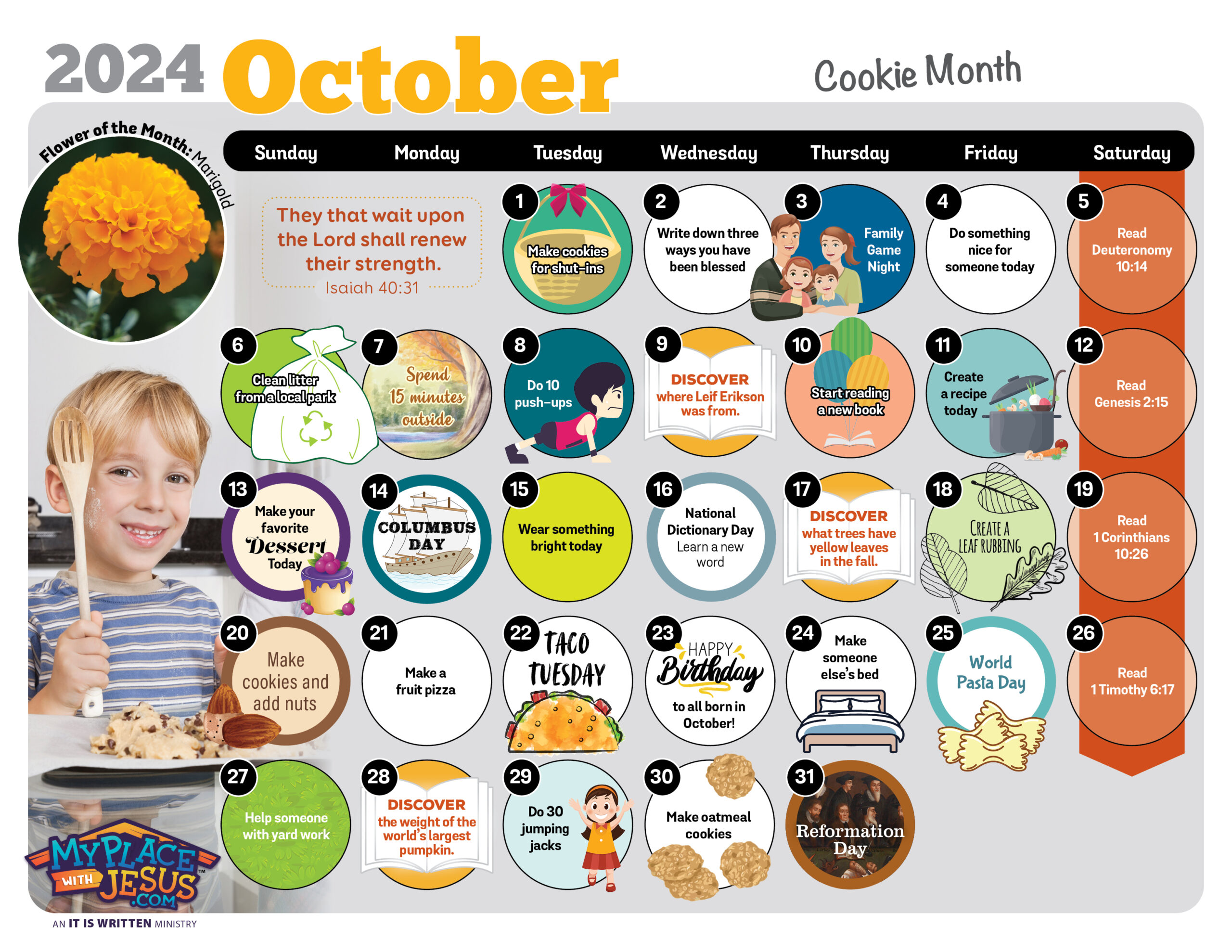 October 2024 Activity Calendar